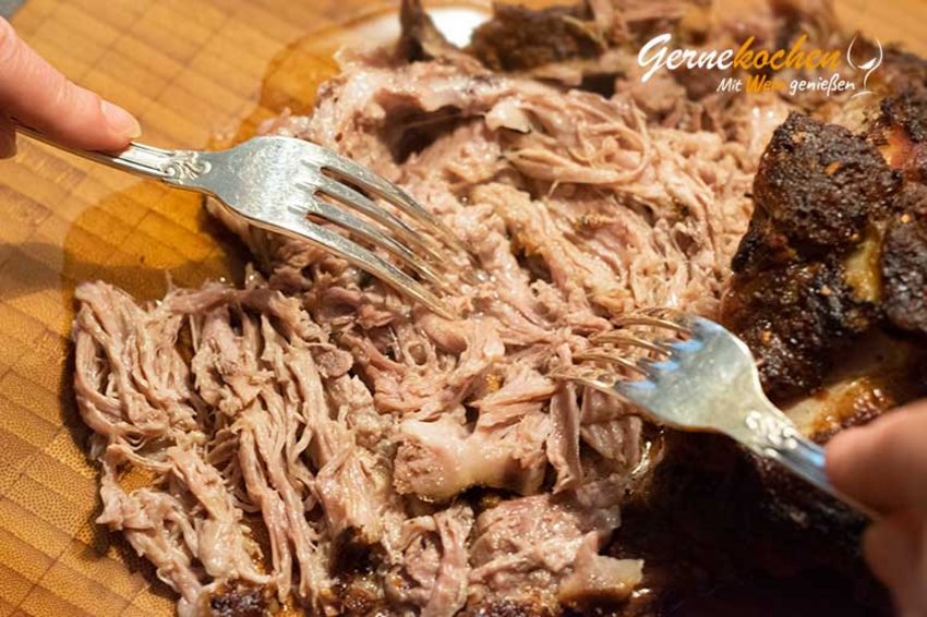 Pulled pork aus dem Slow Cooker - Zubereitungsschritt 5