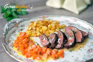 Hüfte vom Lamm mit Minzsauce. Gernekochen - Mit Wein genießen