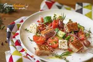 Thunfisch-Ragoutmit Bauernsalat. Gernekochen - Mit Wein genießen