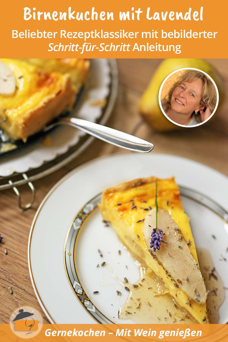 Birnenkuchen mit Lavendel