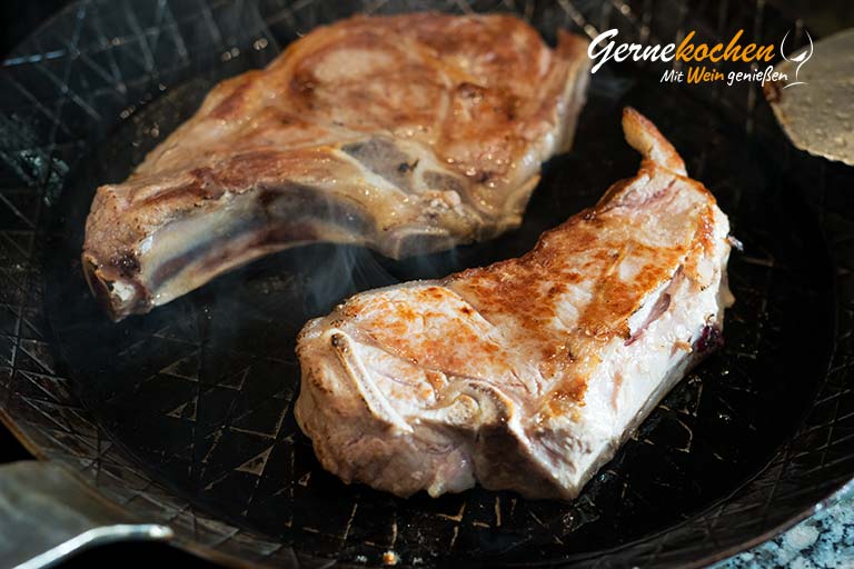 Kalbskotelett mit Calvados aus dem Apfelland – Zubereitungsschritt 2.1