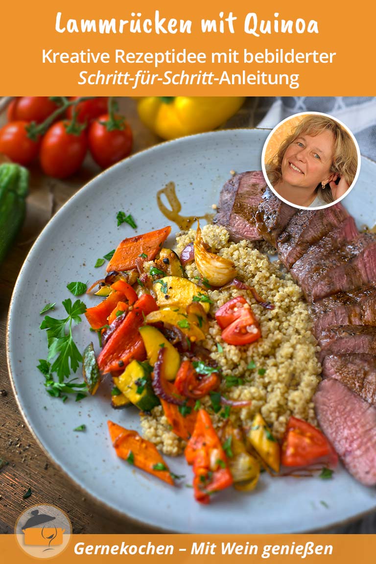 Lammrücken mit Röstgemüse und Quinoa