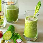 Gurke-Radieschen-Smoo­thie mit Stau­den­sel­le­rie und Ka­pern