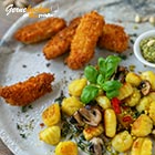 Mediterrane Gnocchi-Pfanne mit knusprigem Hähnchen & Avocado-Basilikum-Pesto – Genuss & Gesundheit pur!