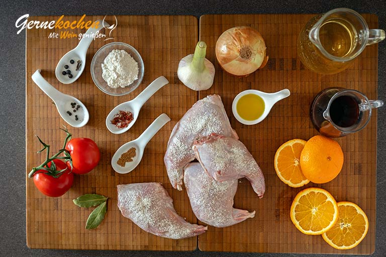 Kaninchen auf mallorquinische Art – Zubereitungsschritt 1