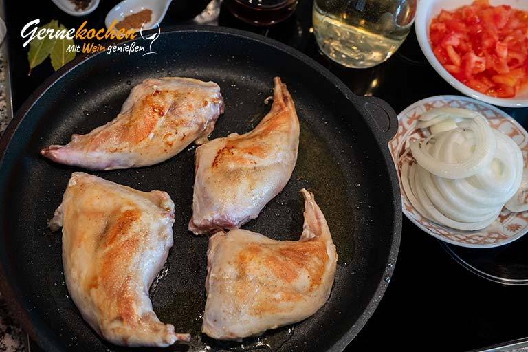 Kaninchen auf mallorquinische Art – Zubereitungsschritt 3