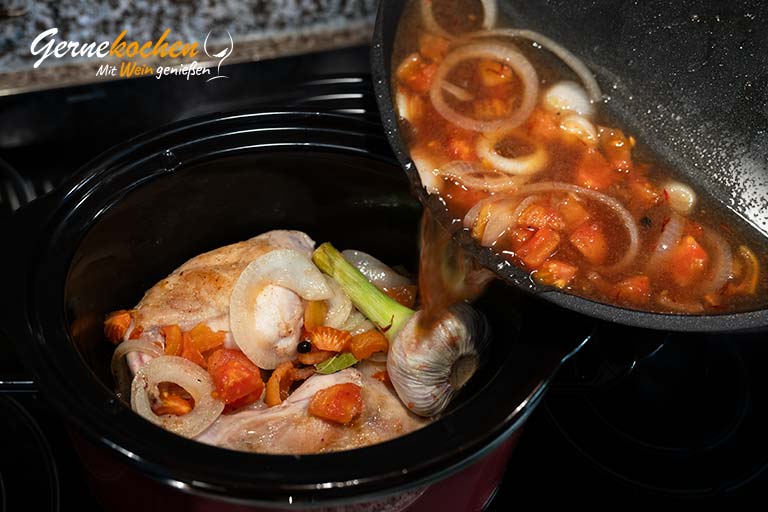 Kaninchen auf mallorquinische Art – Zubereitungsschritt 5, Variante 1