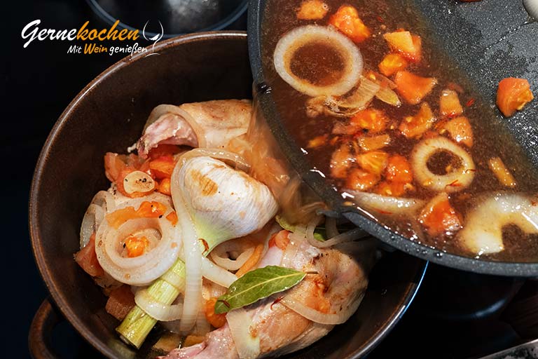 Kaninchen auf mallorquinische Art – Zubereitungsschritt 5, Variante 2