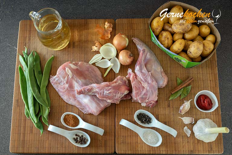 Kaninchen-Stifado – Zubereitungsschritt 1