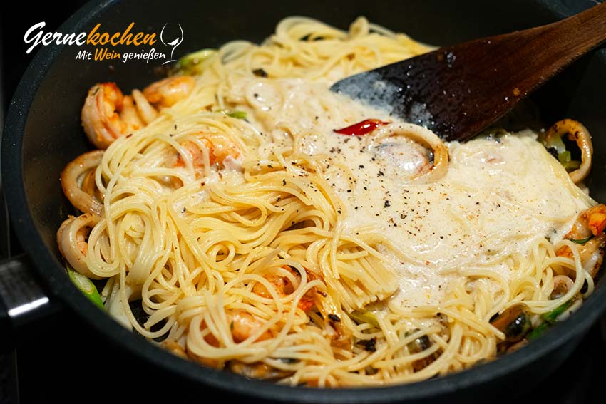 Spaghetti Frutti di mare – Zubereitungsschritt 7