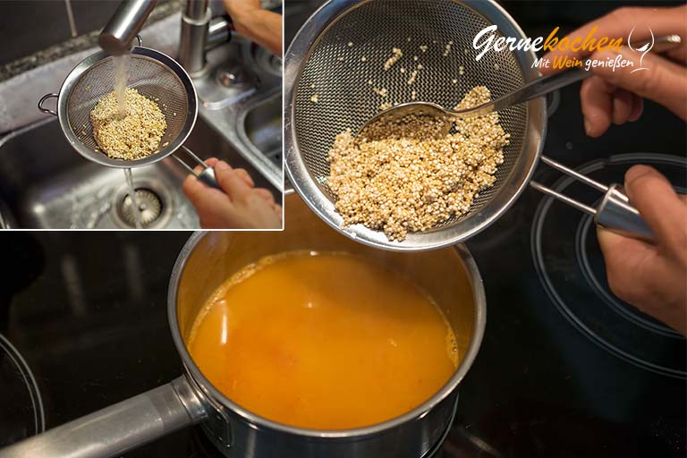 Mediterranes Ofengemüse mit Sardellen, Austernpilzen und Quinoa – Zubereitungsschritt 4