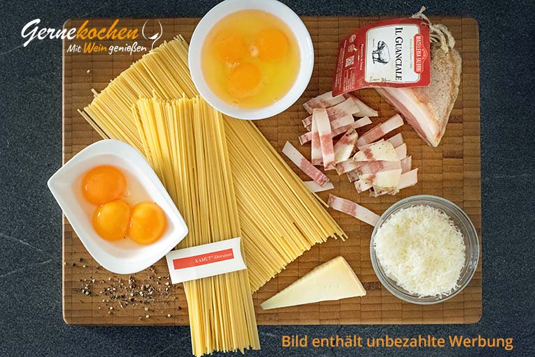 Spaghetti carbonara – Zubereitungsschritt 1