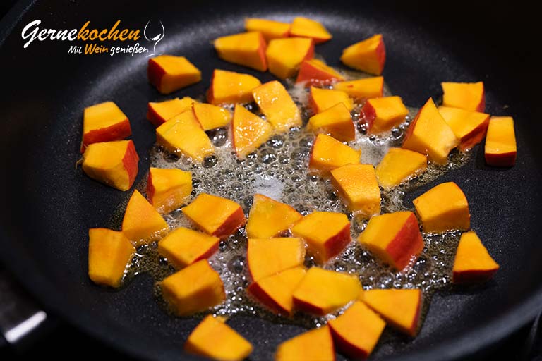 Pizza Zucca – Zubereitungsschritt 2.1, Variante 1