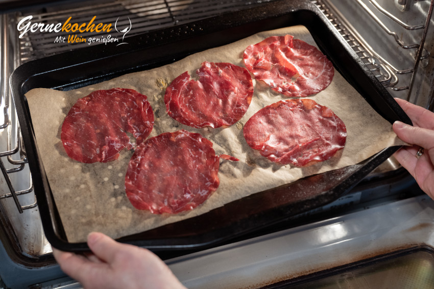 Pizza Bresaola, Belag – Zubereitungsschritt 2
