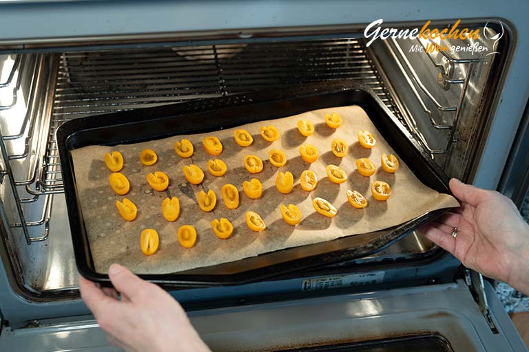 Pizza Bresaola, halbgetrocknete Tomaten – Zubereitungsschritt 2