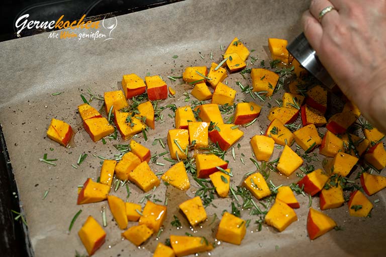 Pizza Zucca – Zubereitungsschritt 2.1, Variante 2