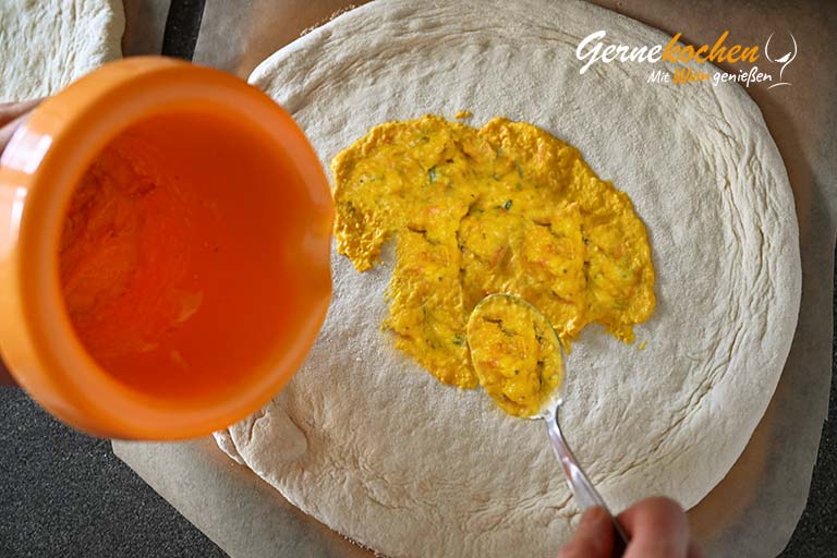 Pizza Zucca – Zubereitungsschritt 3
