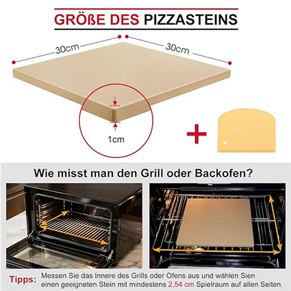 Cordierit-Pizzaofenstein