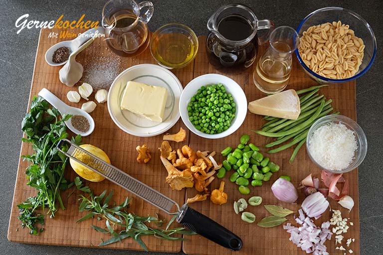 Gnocchetti sardi mit Pfifferlingen und Gremolada – Zubereitungsschritt 1