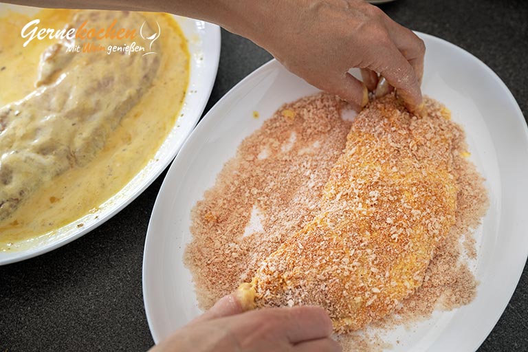 Kalbsschnitzel mit Pfifferling-Rahmsauce – Zubereitungsschritt 4.2