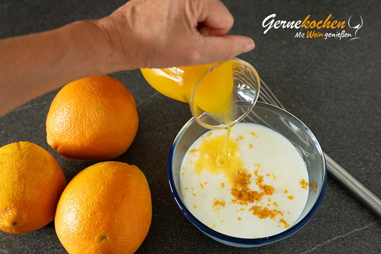 Kefir-Orangen-Creme mit Heidelbeeren – Zubereitungsschritt 1