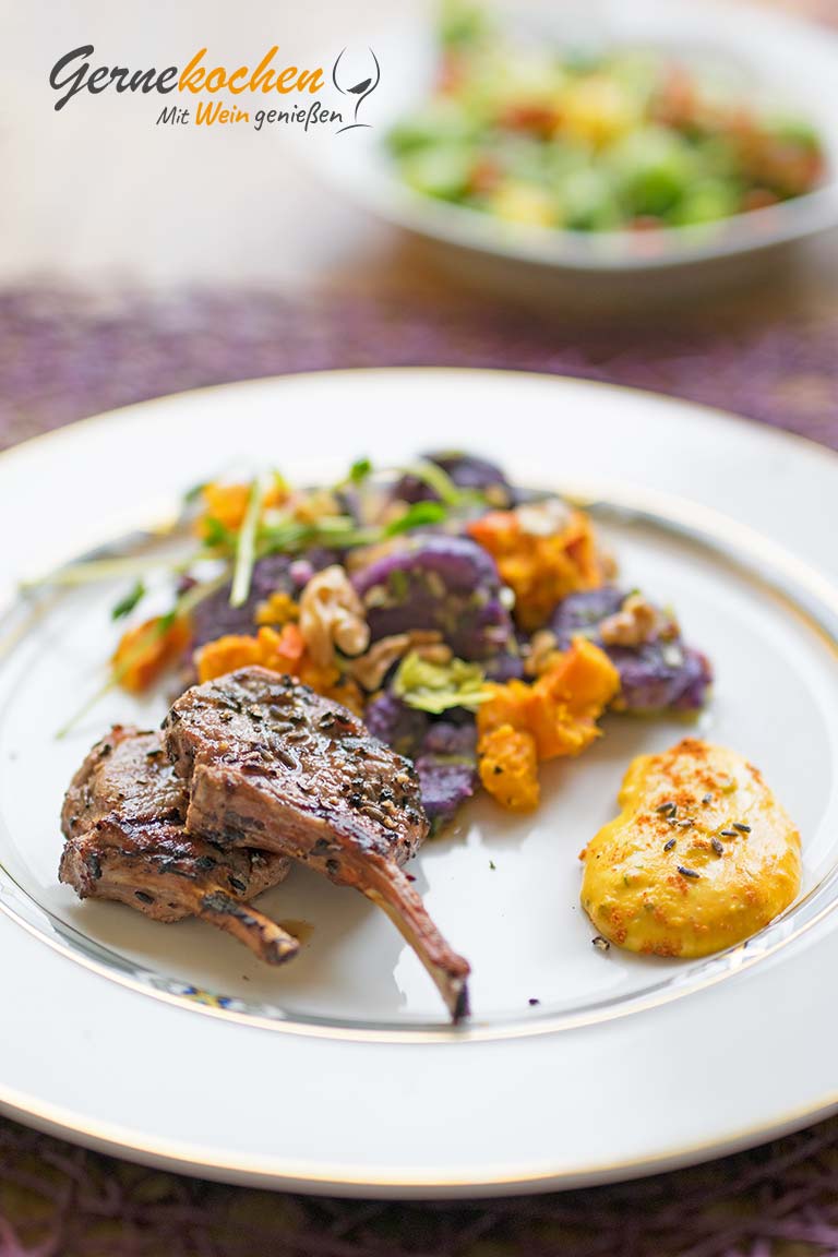 Marinierte Lammkoteletts vom Grill. Gernekochen - Mit Wein genießen