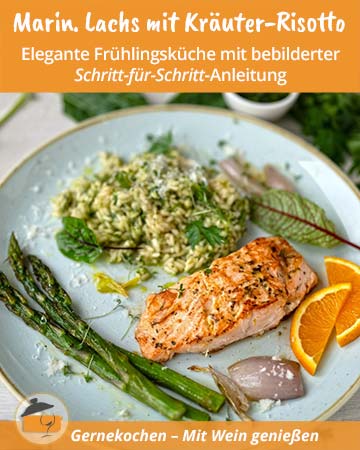 Marinierter Lachs mit Kräuter-Risotto