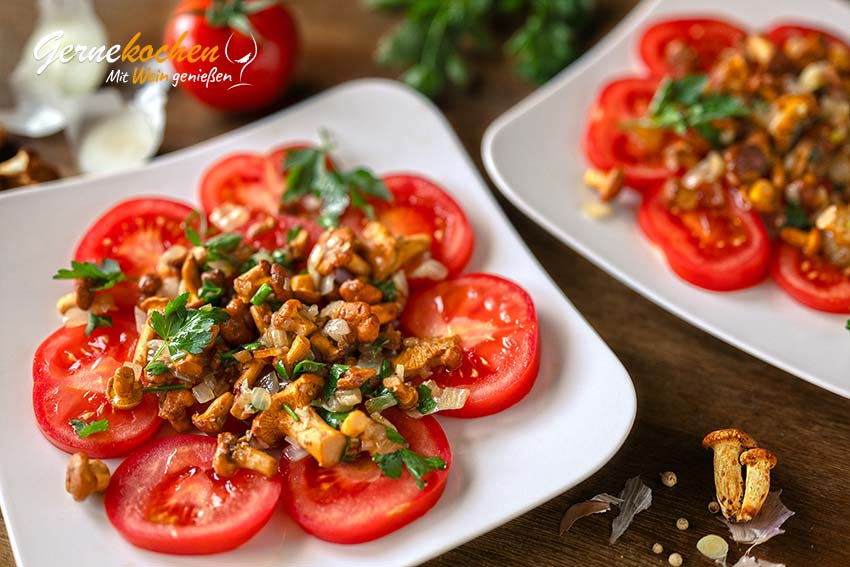 Pfifferling-Tomaten-Salat