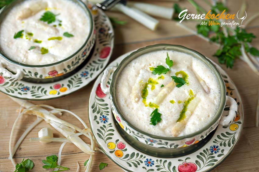 Spargelsuppe mit Petersilienöl – Zubereitungsschritt 9