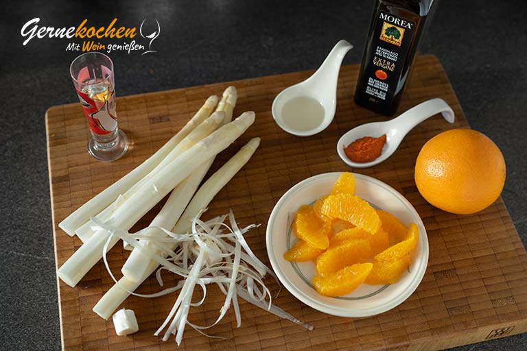 Weißer Spargel mit Orangen-Mayonnaise – Zubereitungsschritt 2