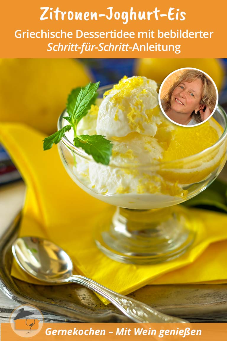 Griechisches Zitronen-Joghurt-Eis