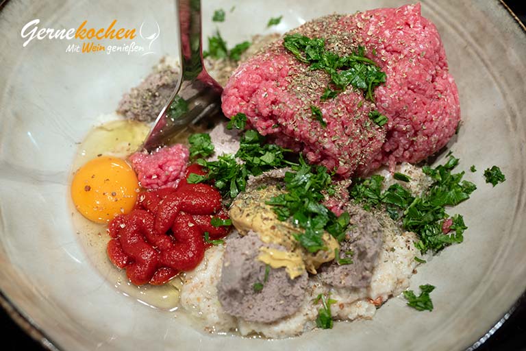 Frikadellen mit Kartoffeln und Gemüse, Variante 2 – Zubereitungsschritt 2.3