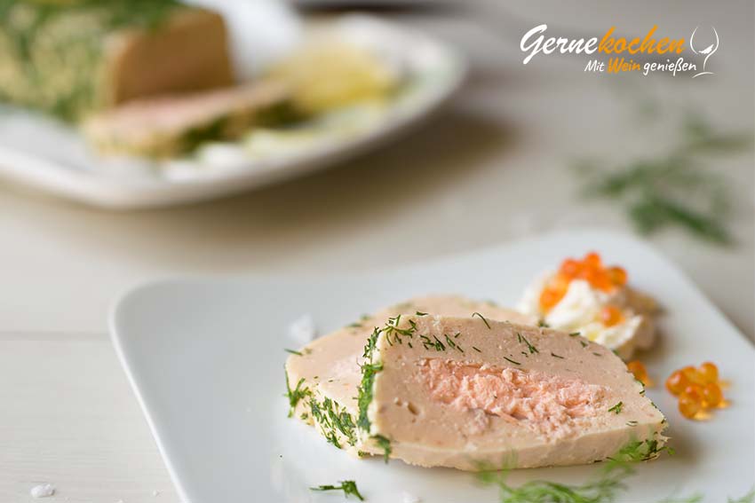 Lachsterrine mit Forellenkaviar« 