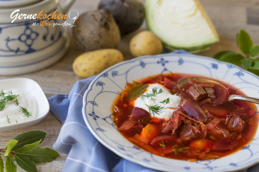 Borschtsch – Ukrainische Rote-Bete-Suppe Originalrezept