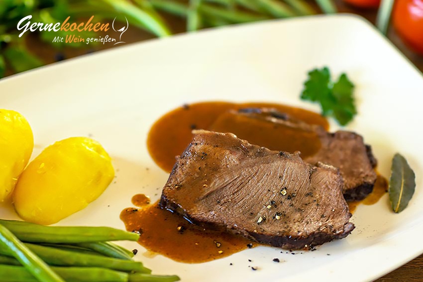 Gedämpfter Ochsenschoß aus dem Slow Cooker