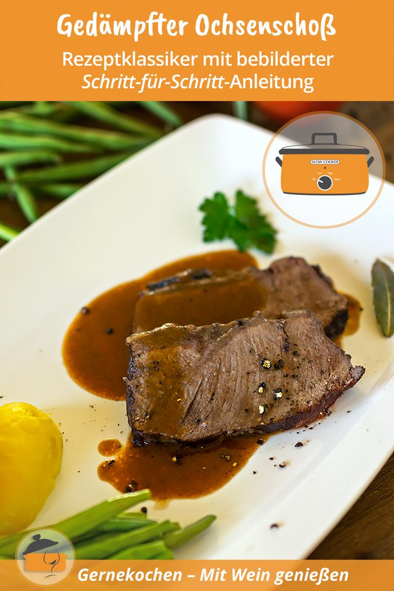 Gedämpfter Ochsenschoß aus dem Slow Cooker