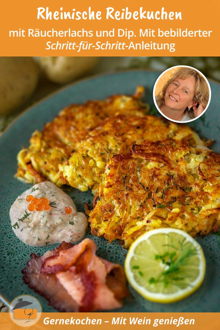Rheinische Reibekuchen mit Lachs